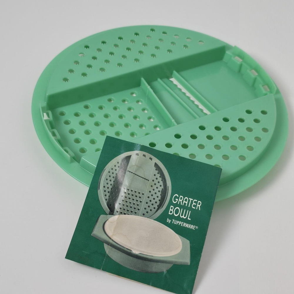 Vintage Tupperware Green Grater Shredder Slicer Replacement Piece 787-7 9.5"